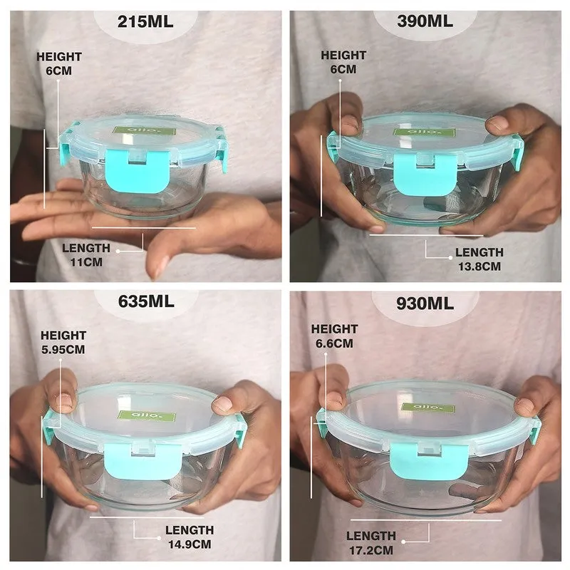 Mistro Leak Proof Glass Lunch Box - Set of Four media 10