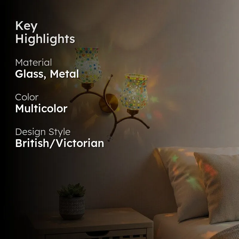 Branlux Twin Glass Wall Lamp - Multicolor media 2