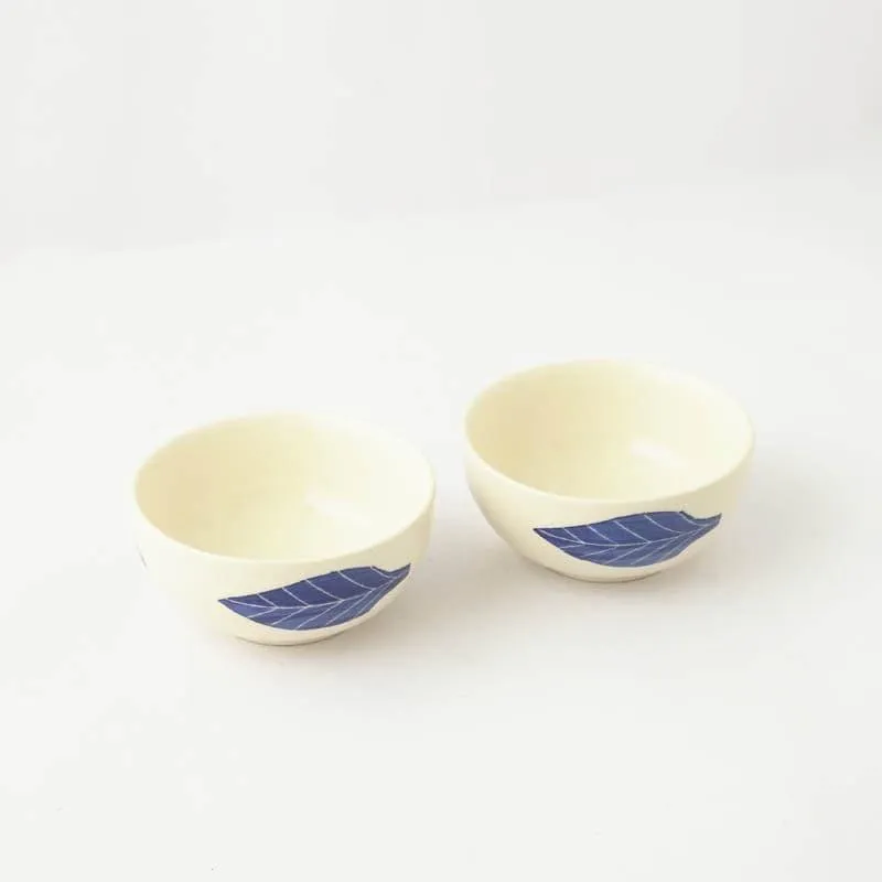 Lino Leaf Ceramic Bowl - Set Of Two media 5