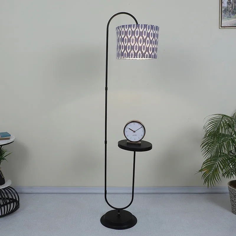 Lois Printed Arched Floor Lamp With Shelf media 2