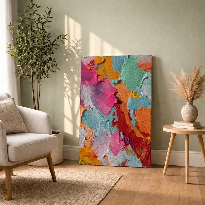 Color Burst Abstract Canvas Wall Art media 1