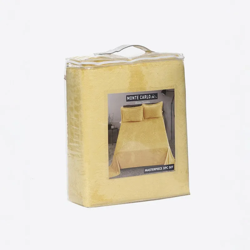 Monte Carlo MuseWeave Bedsheet (Yellow) - 280 GSM media 6