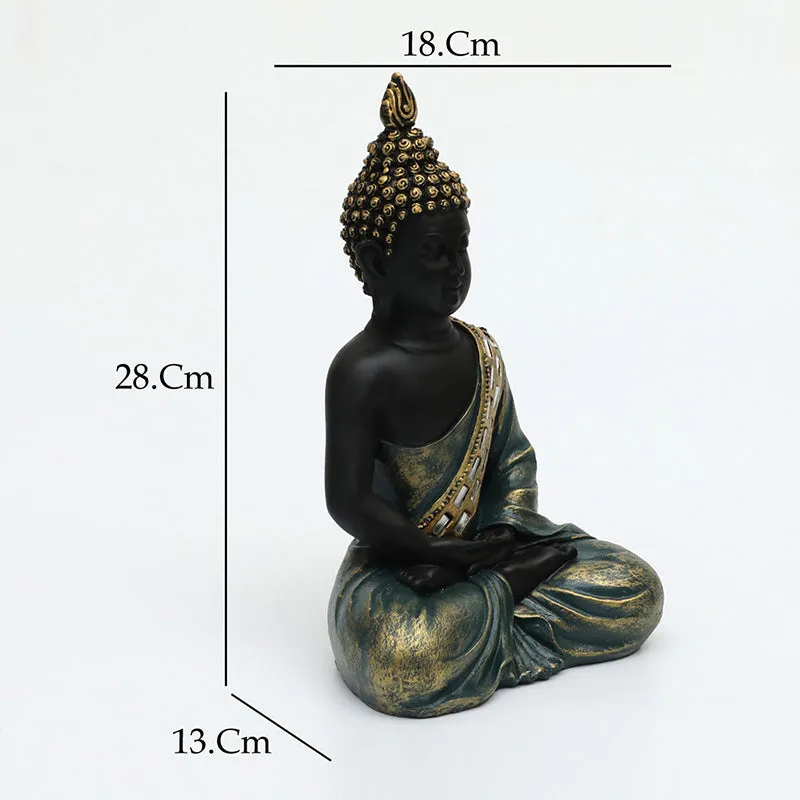 Gautama Buddha Idol - Green media 6
