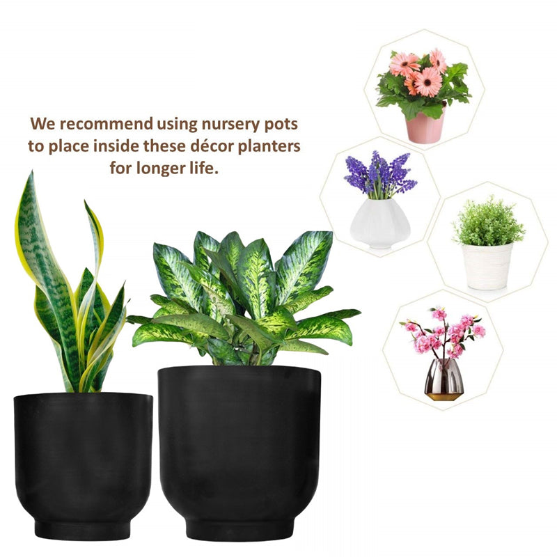 Bromo Metal Planter (Balck) - Set Of Two media 6
