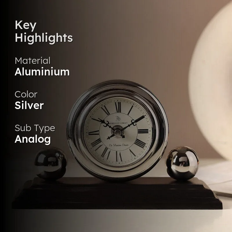 Chrona Table Clock - Silver media 2