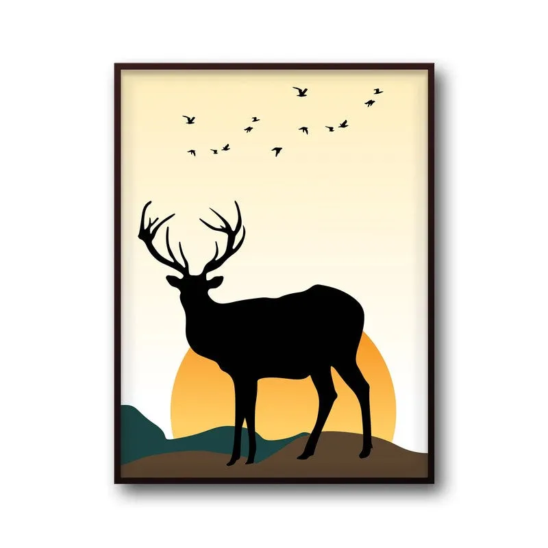 Moonlight Meadow Archival Canvas Wall Art - Black Frame media 8