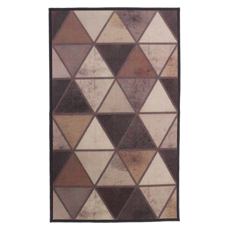 Earthy Triangles Anti-Skid Carpet