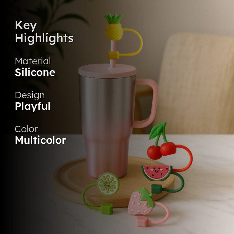 Fruit Cocktail Straw Cover - Set Of Five media 2