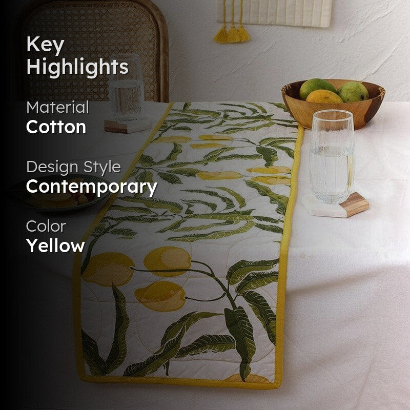 Rasaal Cotton Table Runner - Yellow media 2