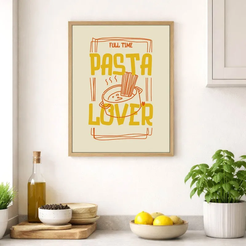 PastaLover Archival Canvas Wall Art (Brown) media 4