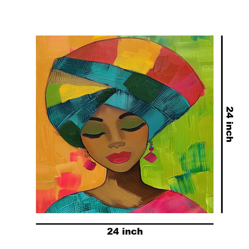 Black Woman Wall Painting media 8