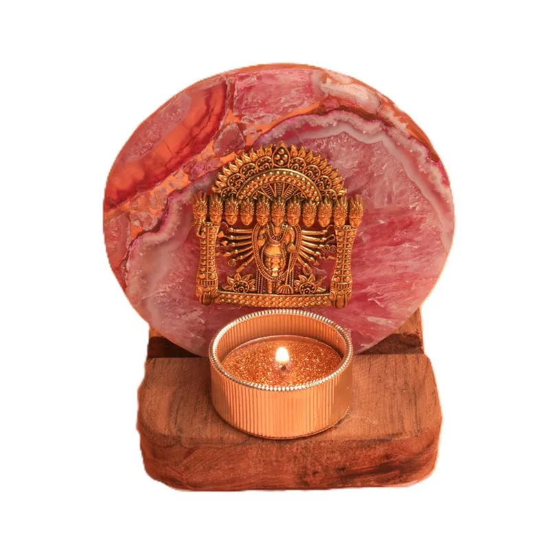 Majestic Devotion Lord Narayan Tealight Candle Holder media 5