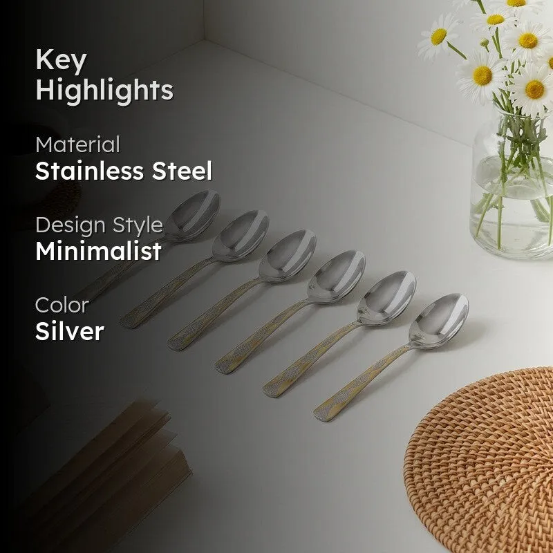 Tosca Stainless Steel Baby Spoon Set - Set of Six media 2