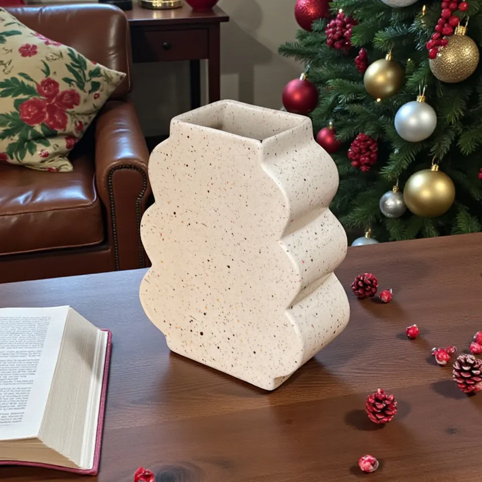 Noel Christmas Tree Ceramic Vase media 6
