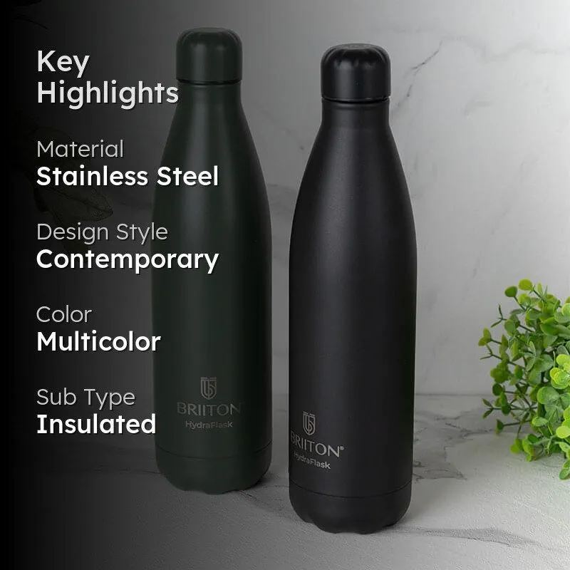 Aqua Zen Bliss Hot & Cold Thermos Water Bottle (Green & Black, 500 mL Each) - Set Of Two media 2