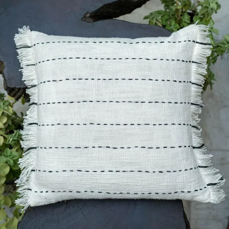 Dottie Embroidered Cotton Cushion Cover media 1