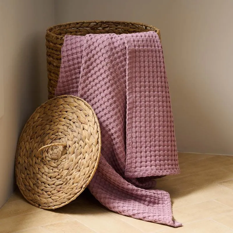 Fluffy Waffle Bath Towel (Purple) media 3