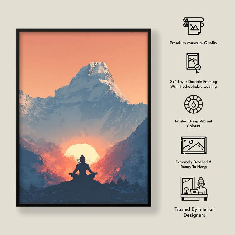 Mahadev Meditating Blissful III Wall art media 8