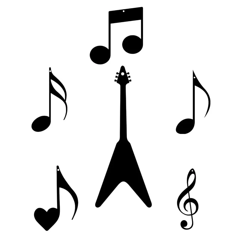 Guitar Notes III Iron Wall Accent - Set Of Six media 3