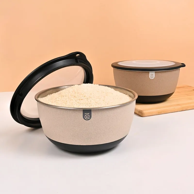 Eco Airtight Container (Black & Beige/2000 mL Each) - Set Of Two media 1