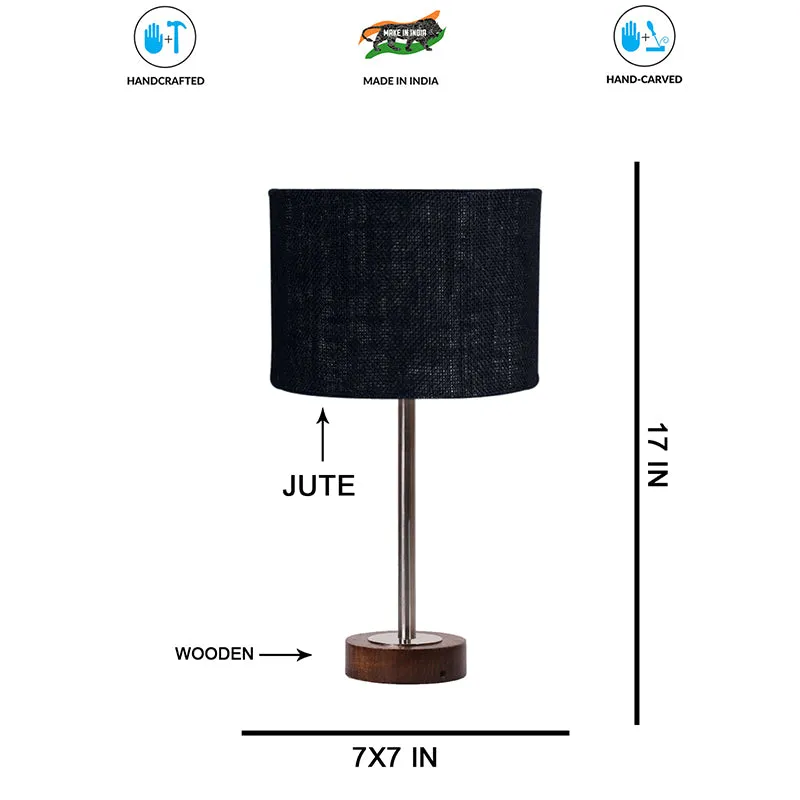Sienna I Rodin Wooden Table Lamp - Black,Silver,Brown media 7