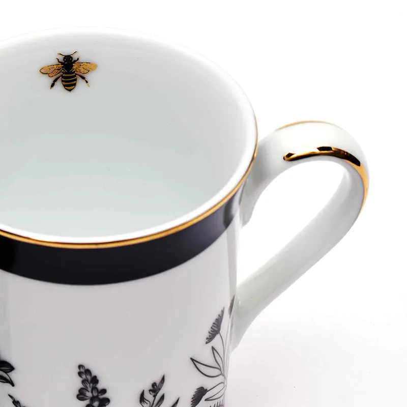 Gilded Bee Classic 24k Gold Brushed Porcelain Coffee Mug (300 mL Each) - Set Of Six media 5