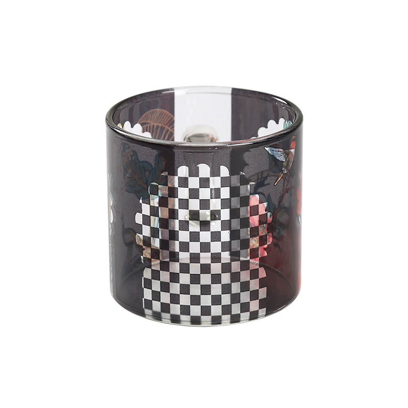 India Circus Glass Tea Cup (130 mL Each)/Transparent,Black)-  Set of Four media 5