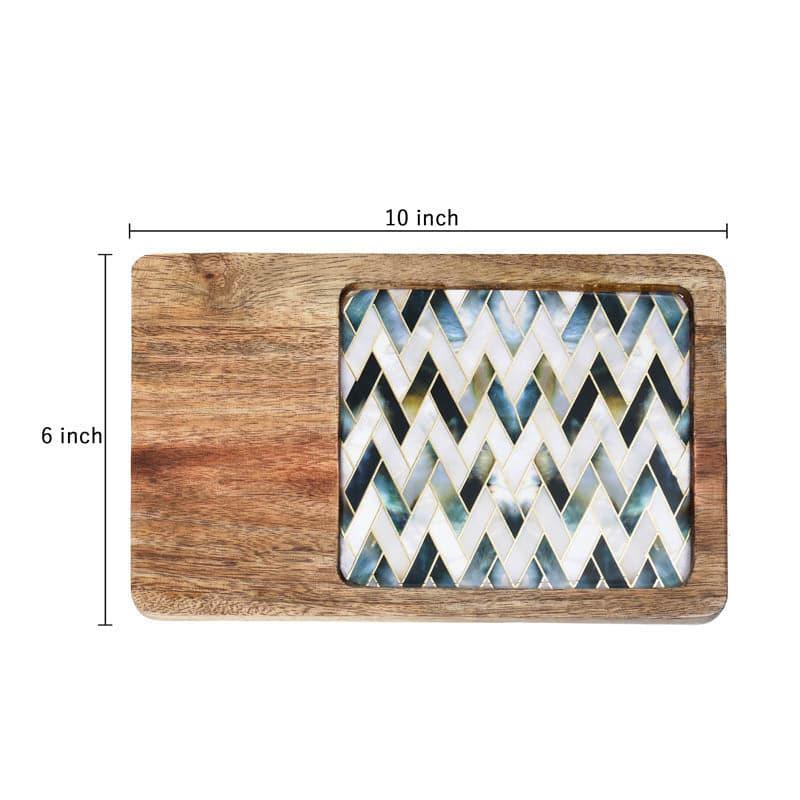 Imara Zig Zag Gale Mangowood Wood Platter media 5
