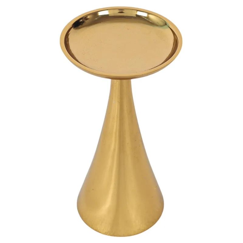 Aurelia Cone Pedestal Candle Holders (Gold) - Set Of Two media 3
