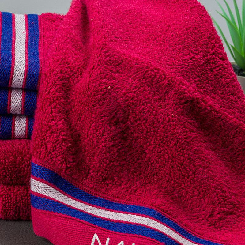 Nautica Dove Down Cotton Towel Set (Burgundy) - Set Of Six media 3