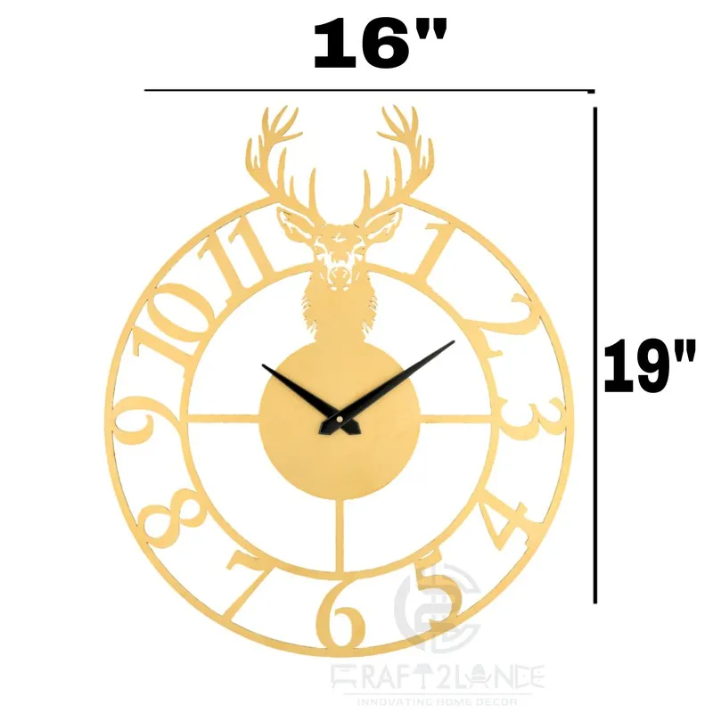 Golden Silent Wall Clock - Gold media 8