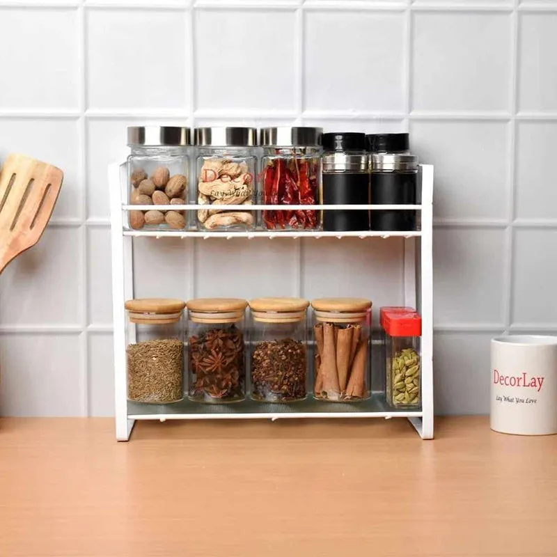Stow Stack Two Tier Metal Rack With Glass Bottom - Set Of Two media 6