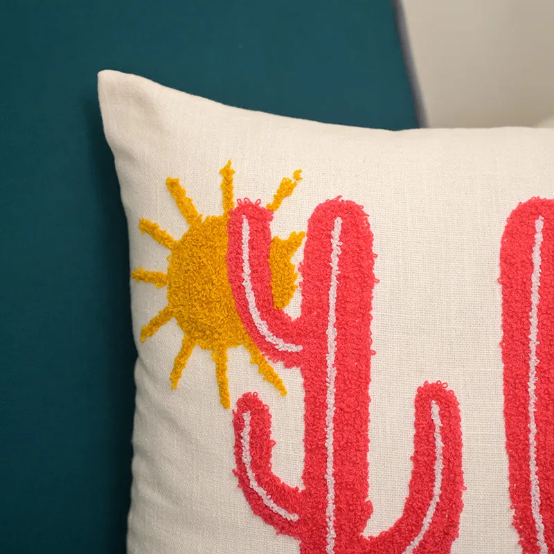 Cacti Comfort Embroidered Cushion Cover media 4