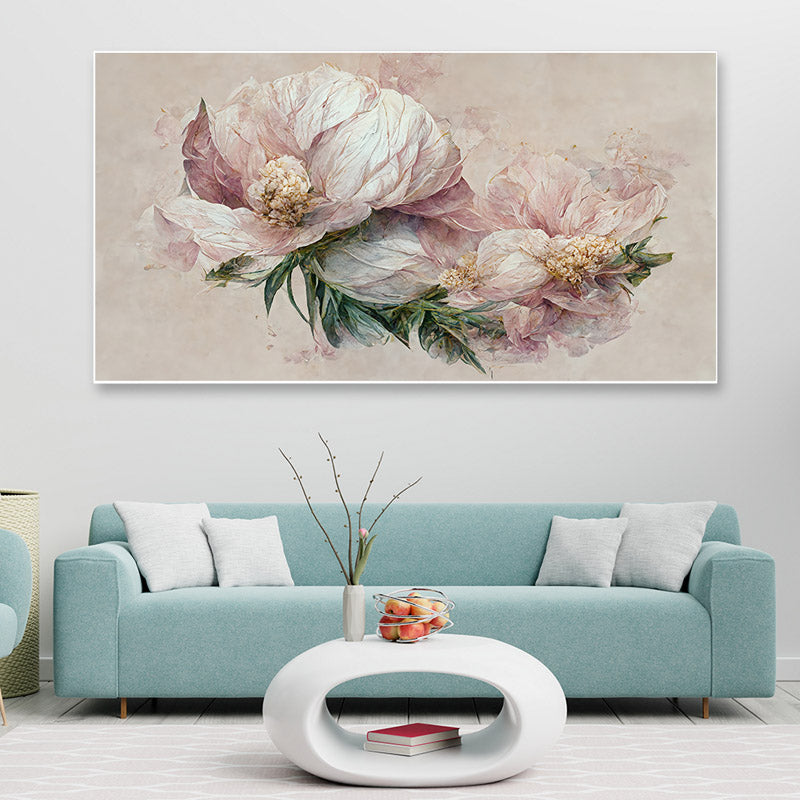 Zinnia Zeta Floral Canvas Wall Painting