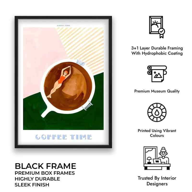 FloatingCoffee Archival Canvas Wall Art - Black media 10