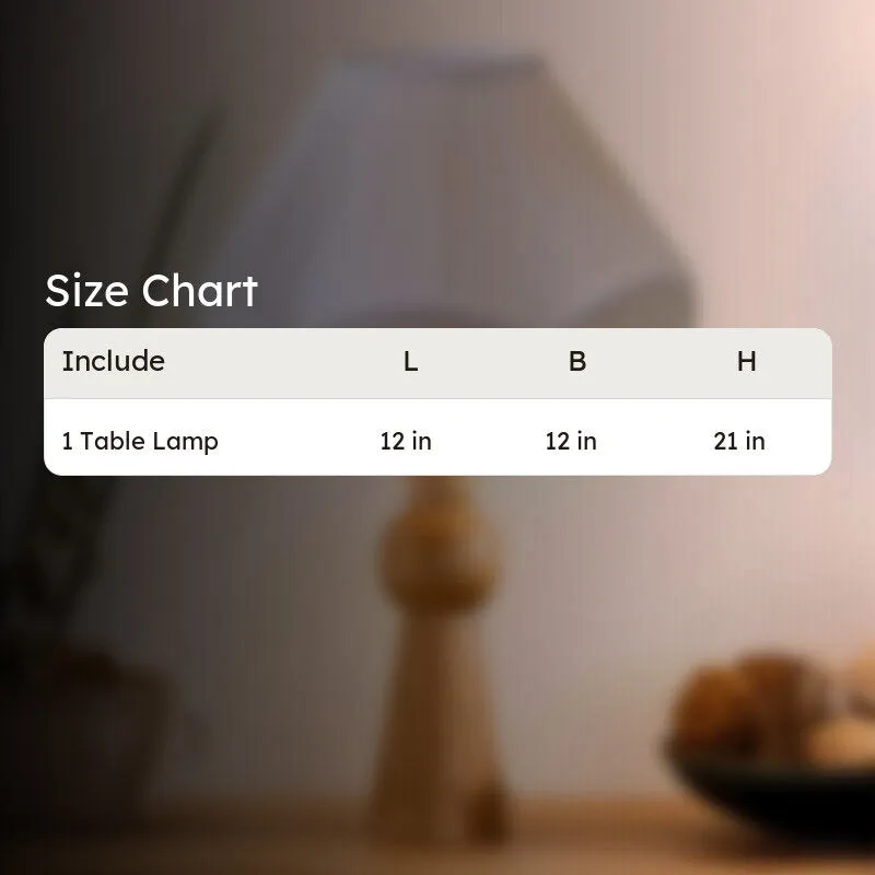Angler Terra Wooden Table Lamp - White,Brown media 5