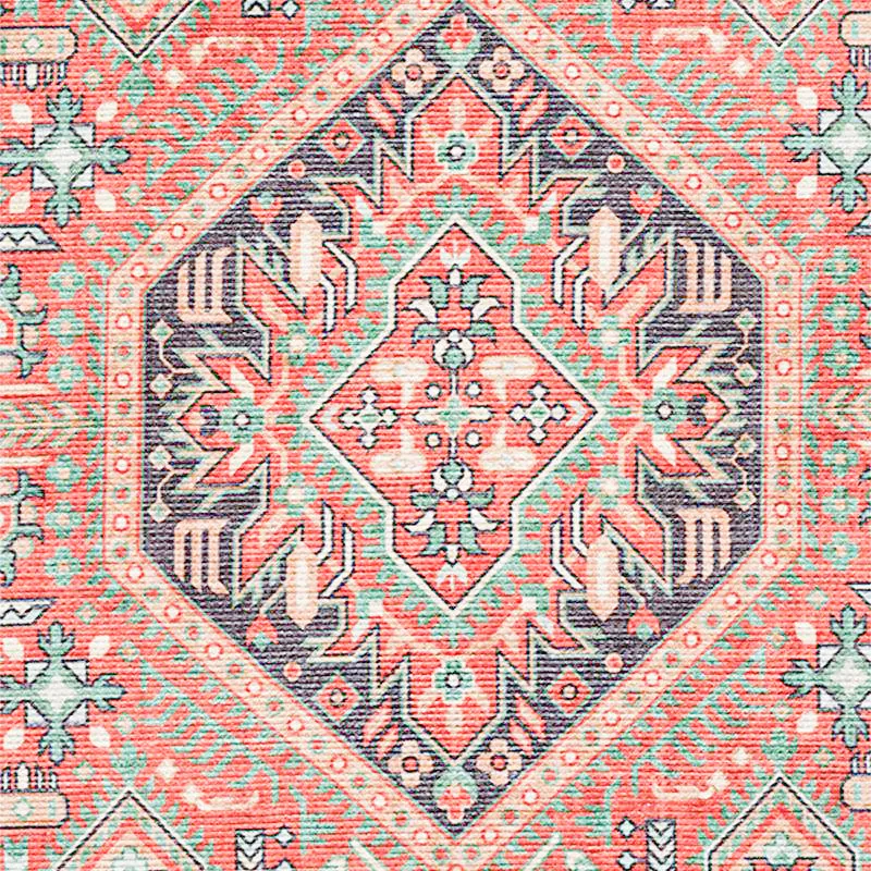 Noah Ethnic Polyester Carpet - Red media 6