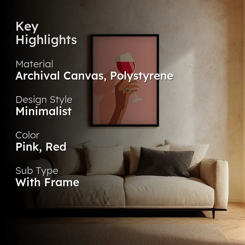 Silhouette Canvas Wall Painting - Black Frame media 2