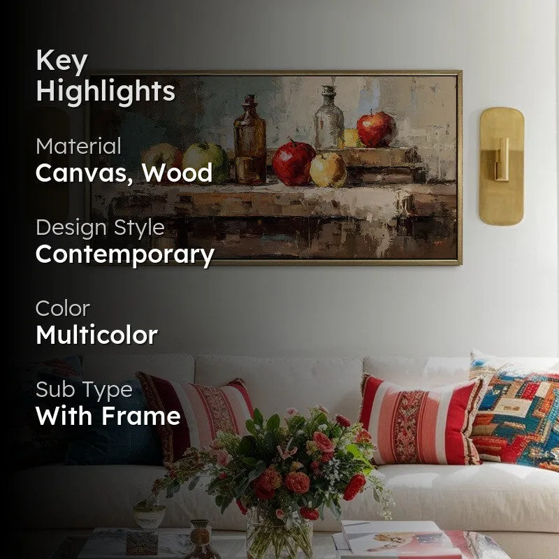 Golden Apples Canvas Wall Painting With Frame media 2