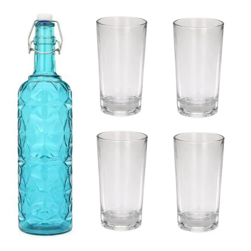 Ford 1000 mL Water Bottle With 250 mL Glasses - Five Piece Set media 1