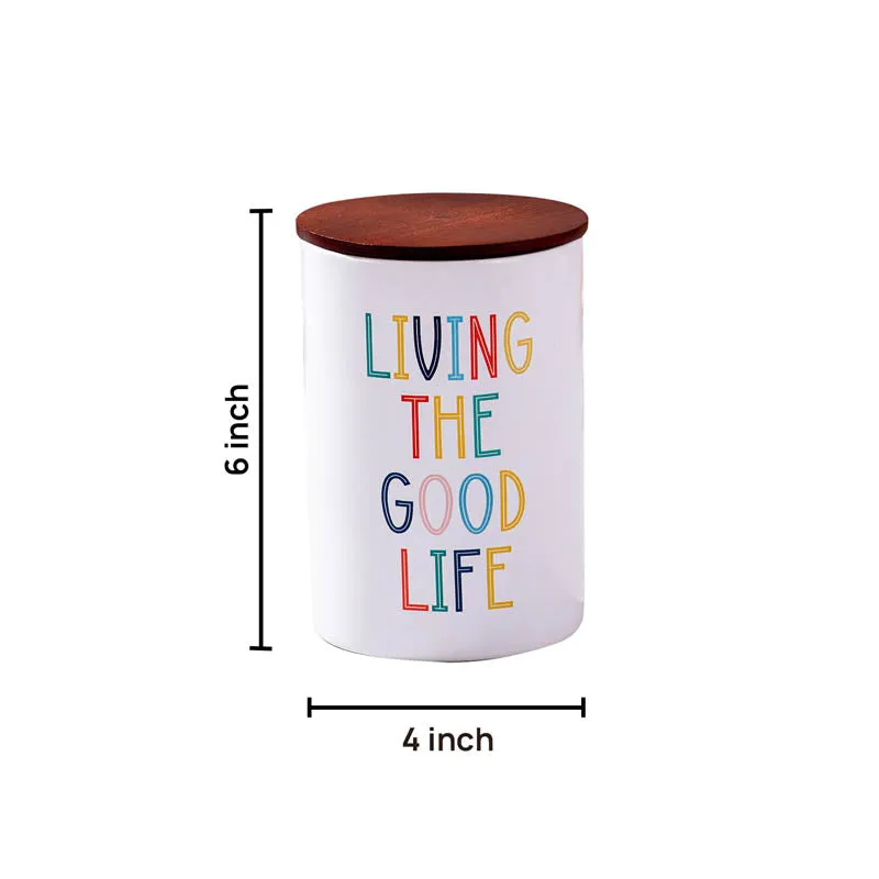 Living The Good Life Storage Jar media 4