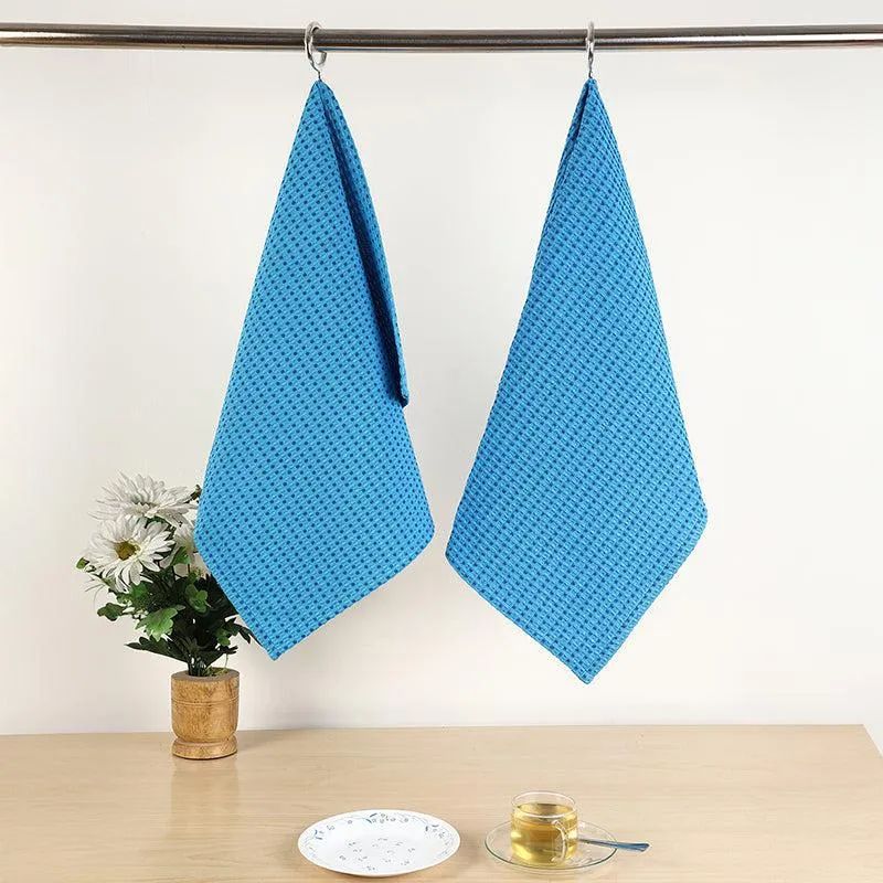 Sunbeam Cotton Kitchen Towel (Blue) - Set Of Two media 1