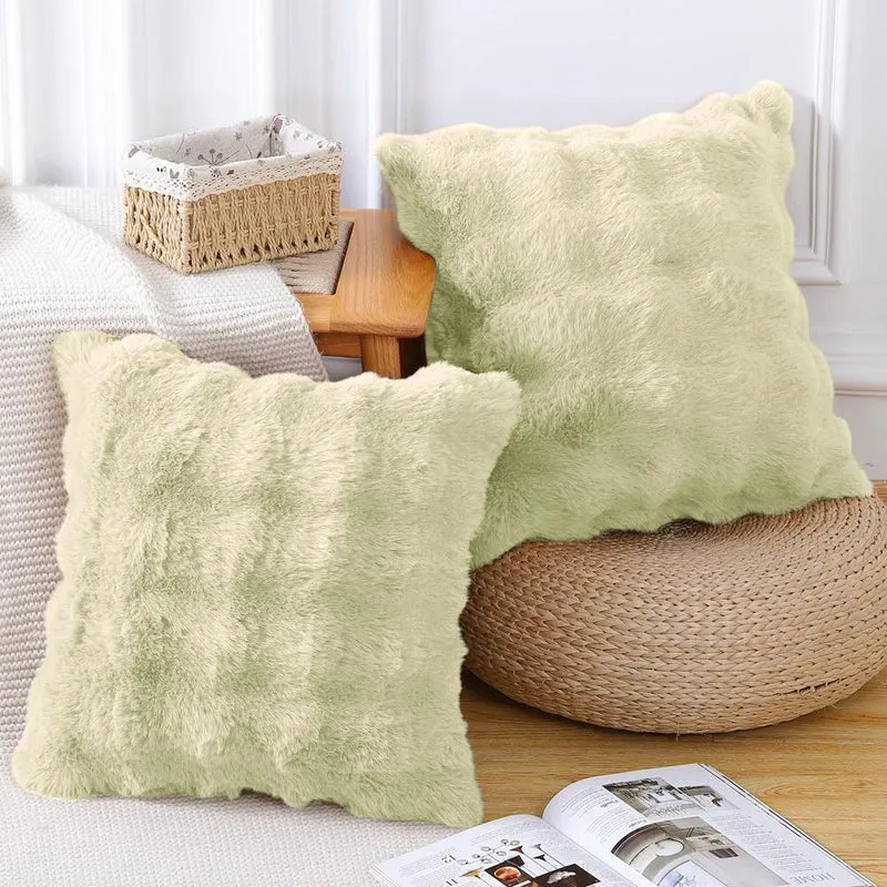 Bubble Luxe Cushion Cover Set (Lime Green) - Set Of Two media 4