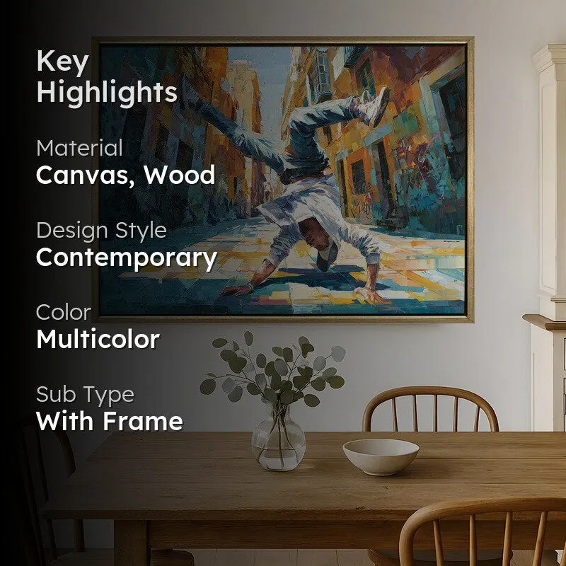 Spectrum Dancer Canvas Wall Painting With Frame media 2