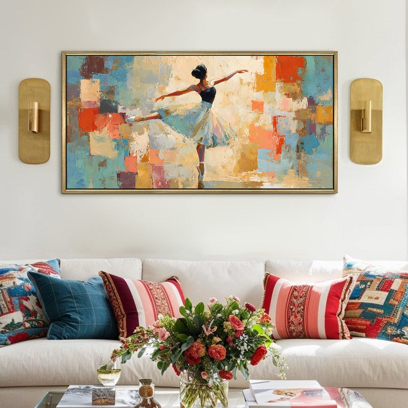 Poised Calm Canvas Wall Painting With Frame