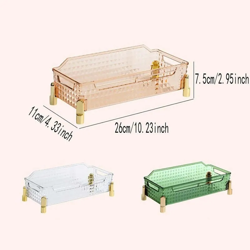 Crystal Acrylic Desk Organiser - Gold media 7