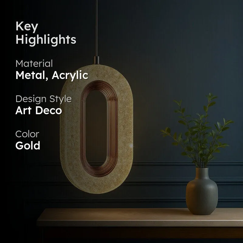 Luxe Loop Metal Ceiling Lamp media 2