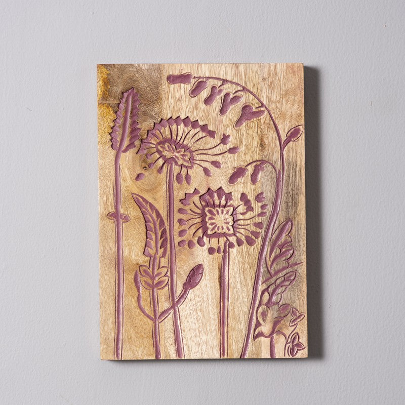 Rustic Charm Leaf and Stem Wooden Wall Plate media 4