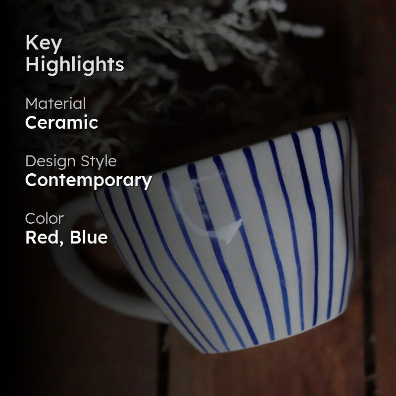 Vomo Ceramic Tea Cup (220 mL Each) - Set of Six media 2