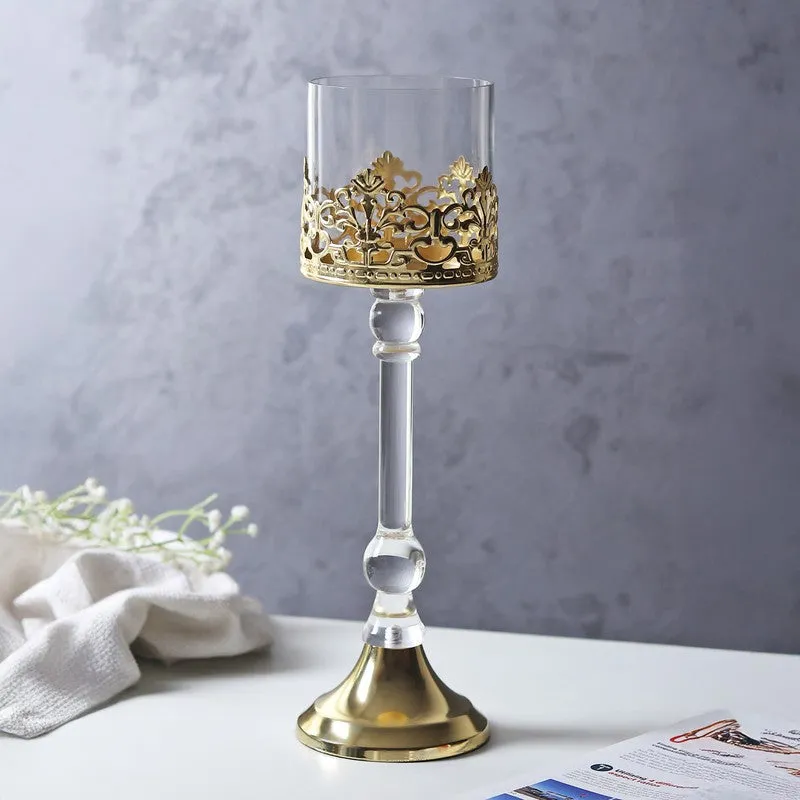 Aurum Crest Pillar Candle Holder media 3